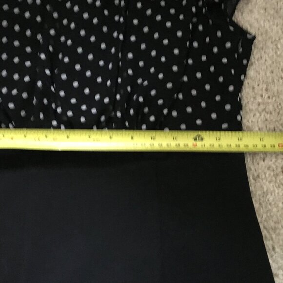 Rockabilly Polka Dot & Chiffon Scuba High Waist Retro Dress - Picture 12 of 16